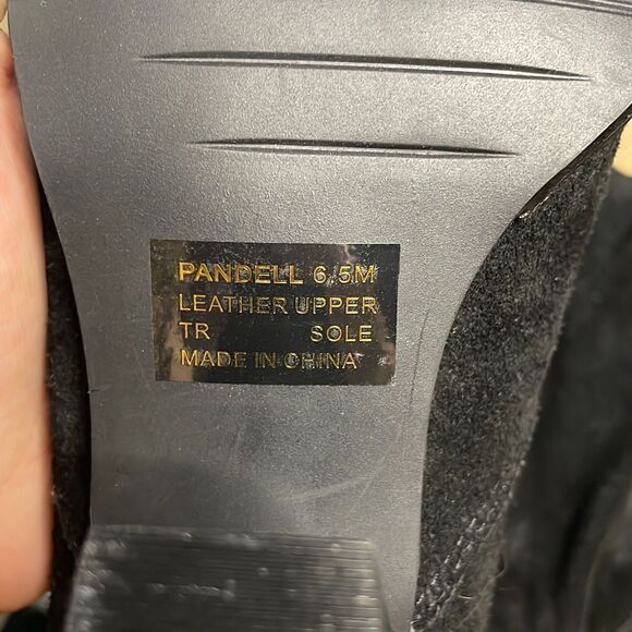 Zodiac “Pandell” Black Distressed Suede Scrunch Shaft Heeled Boots sz 6.5 - Picture 11 of 11